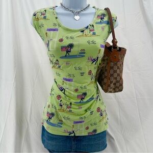 Plus Size Y2K Fashion Cartoon Print Graphic Tank